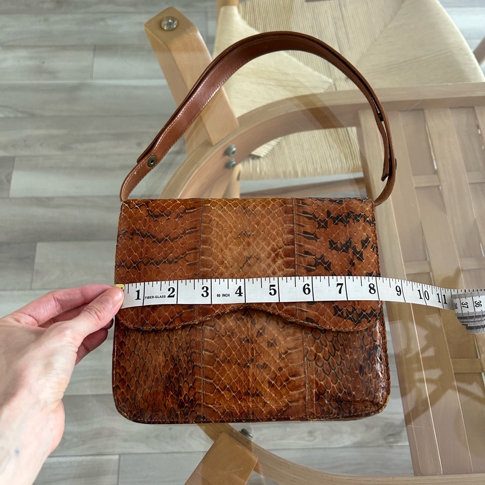 Vintage Snake Skin Leather Handbag - Picture 8 of 12